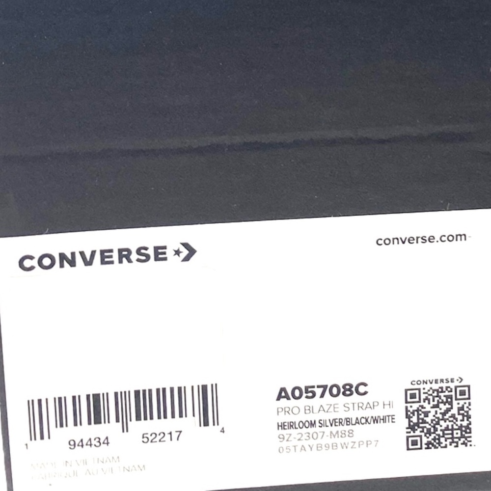 Converse Pro Blaze Strap Sneaker Kids Women's Leather Mid Top Gray Shoes A05708C - Picture 8 of 9